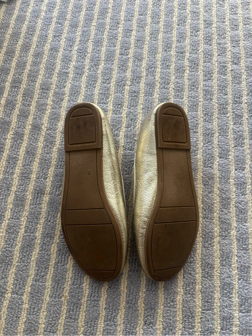 GAP Metallic Gold Ballet Flats with Bow Accent